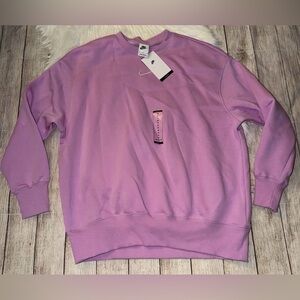 NWT Nike phoenix fleece oversized, pink crewneck women’s size m
